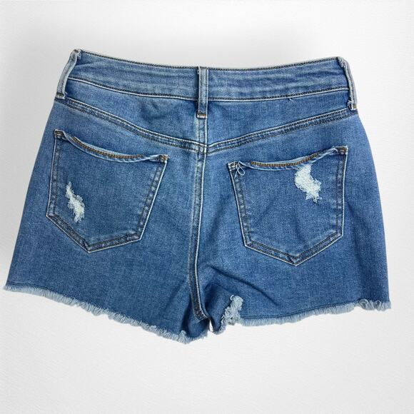 SO Brand High Rise Shortie Patchwork Cut Off Shorts Size 9‎ - Picture 5 of 5